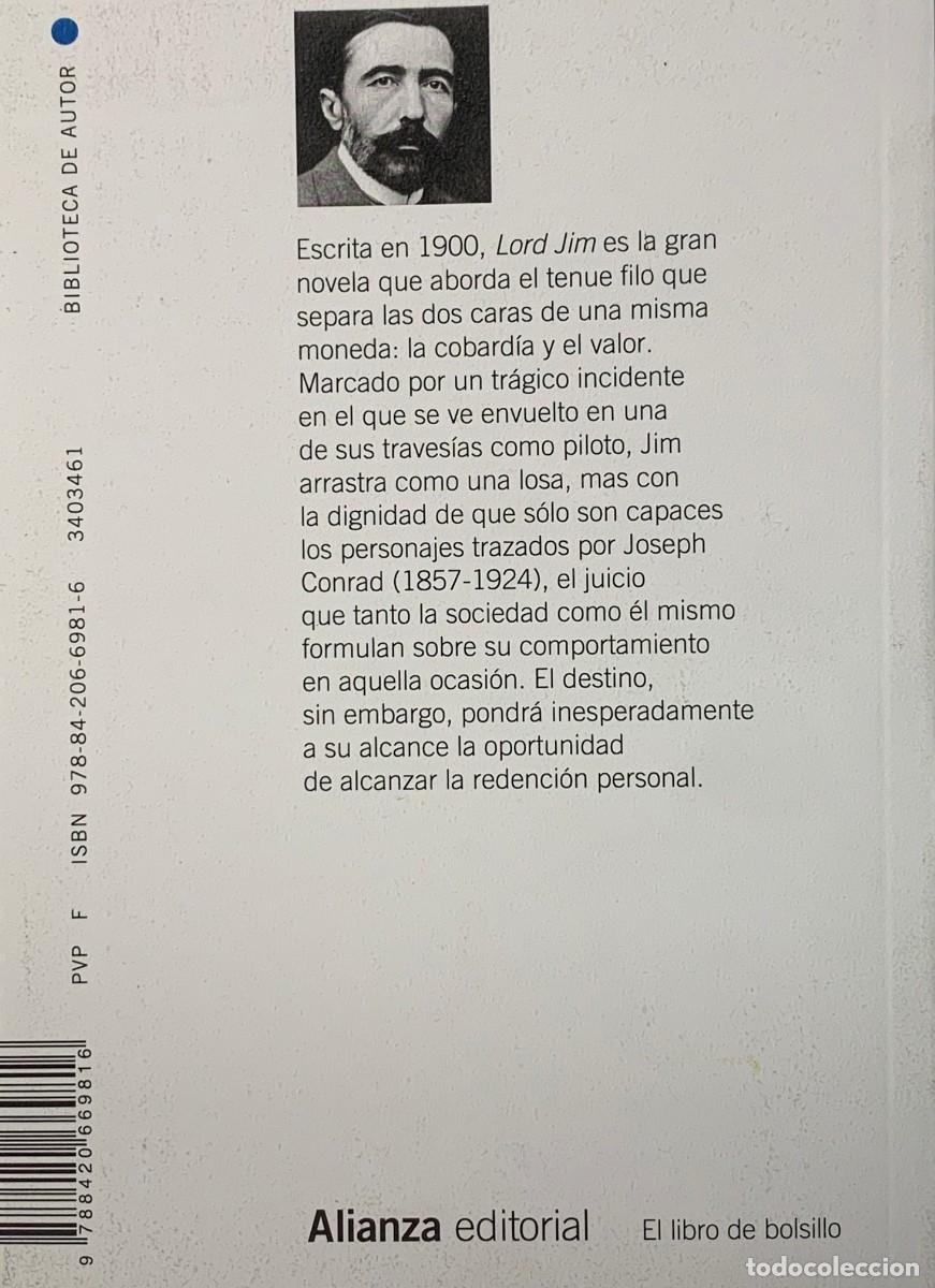 Libros: LORD JIM - JOSEPH CONRAD - ALIANZA EDITORIAL - Foto 2