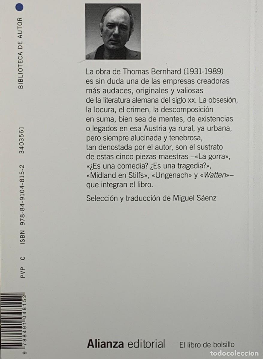 Libros: RELATOS - THOMAS BERNHARD - ALIANZA EDITORIAL - Foto 2