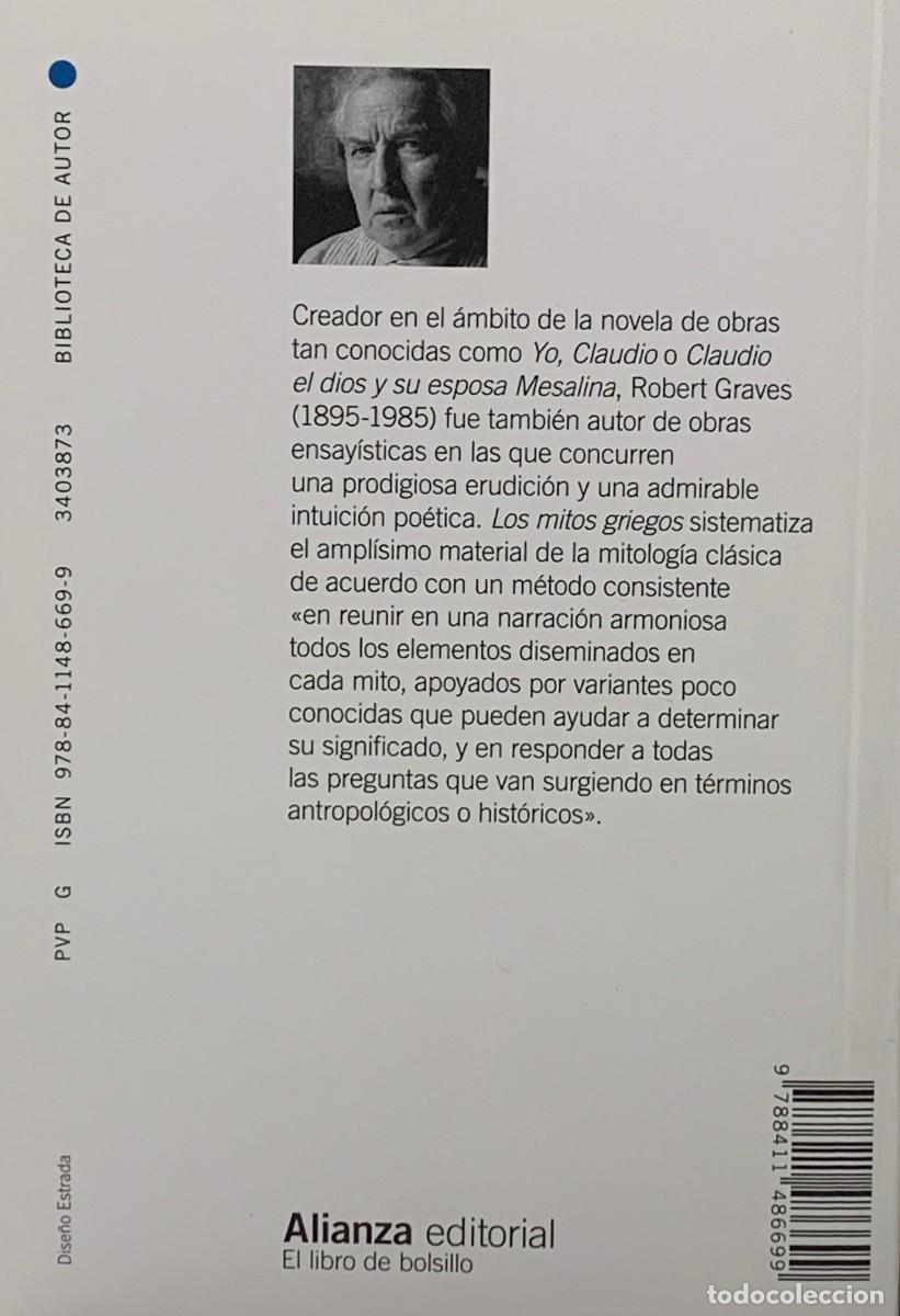 Libros: LOS MITOS GRIEGOS 1 - ROBERT GRAVES - ALIANZA EDITORIAL - Foto 2