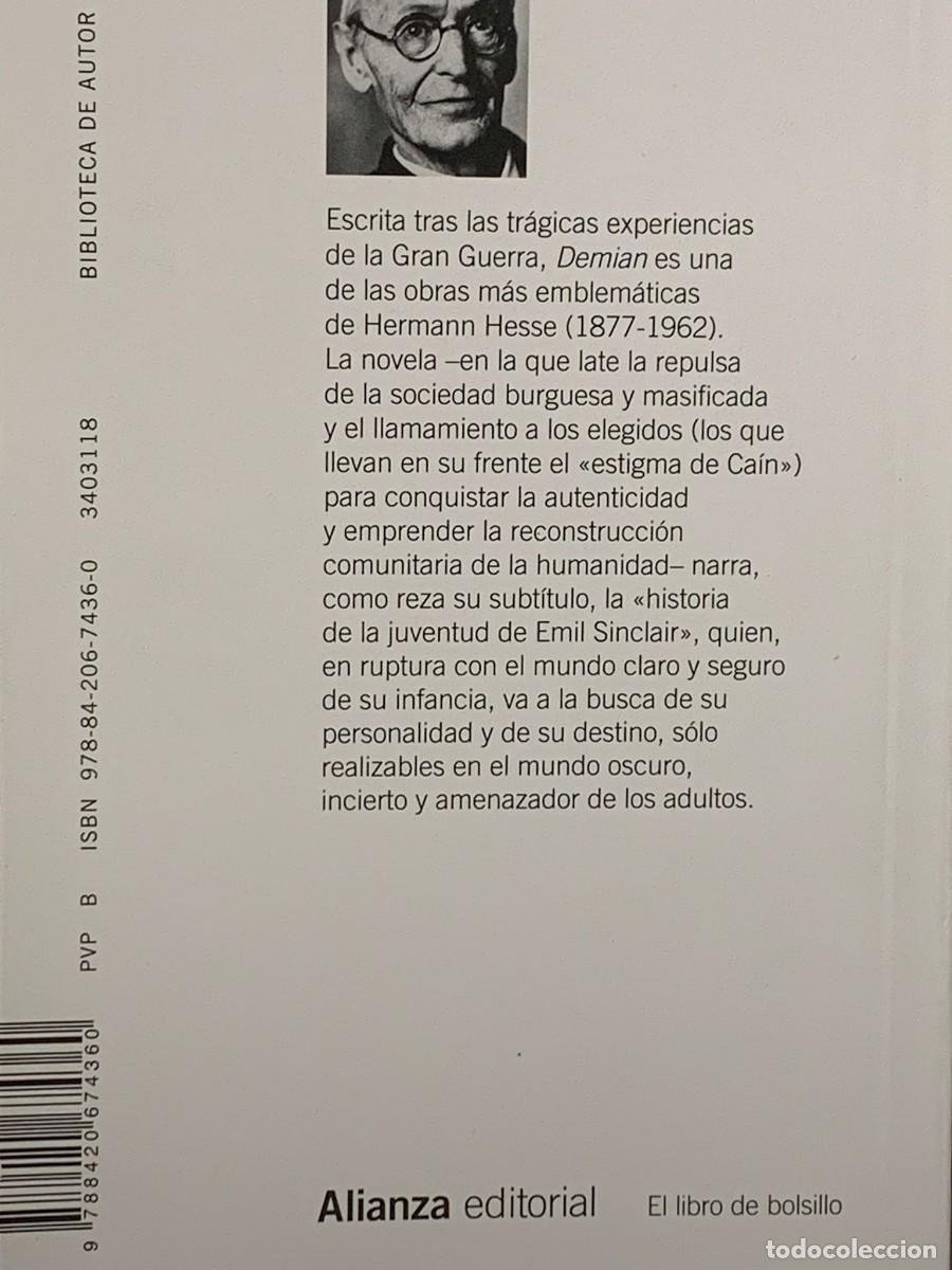 Libros: DEMIAN - HERMANN HESSE - ALIANZA EDITORIAL - Foto 2