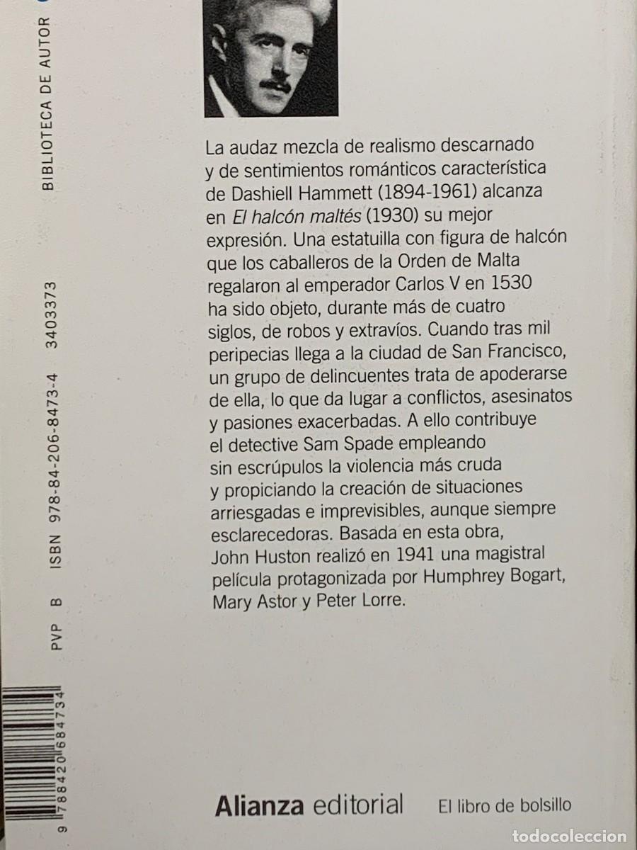 Libros: EL HALCON MALTES - HAMMETT - ALIANZA EDITORIAL - Foto 2