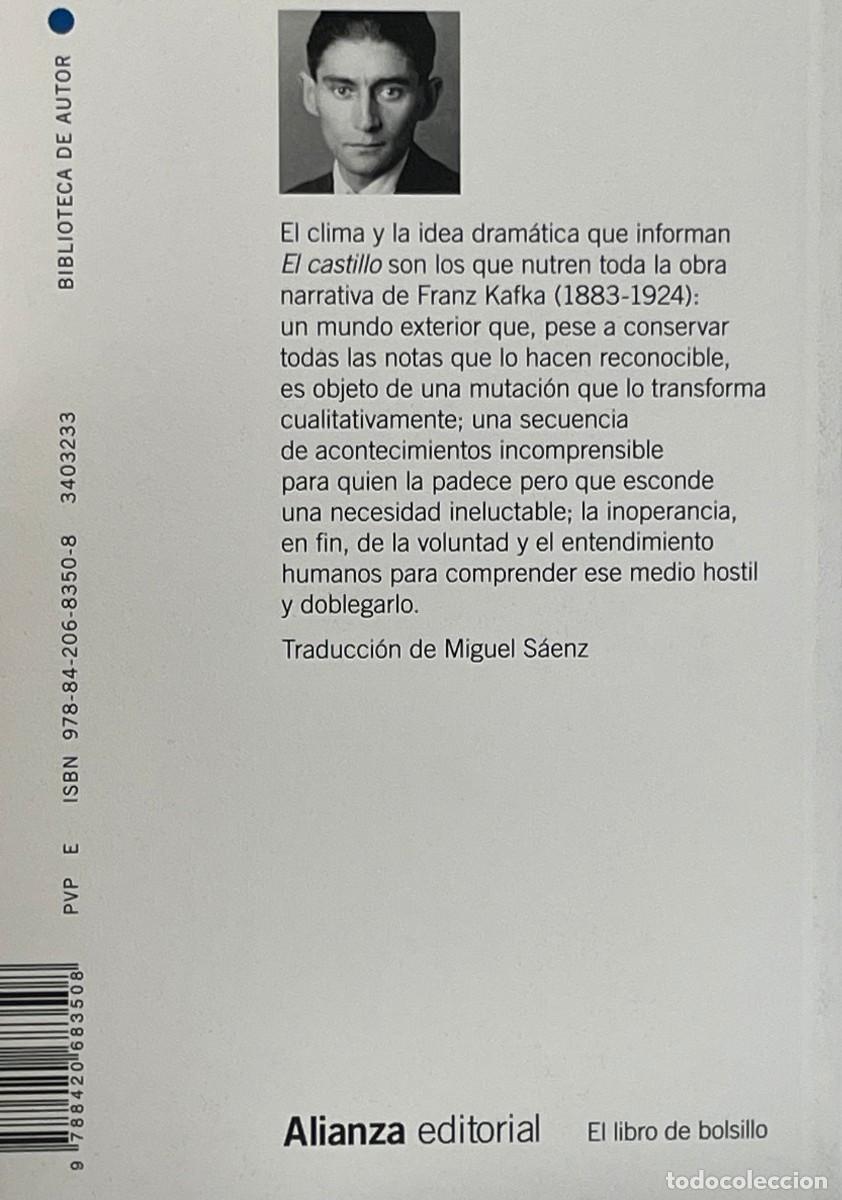 Libros: EL CASTILLO - KAFKA - ALIANZA EDITORIAL - Foto 2