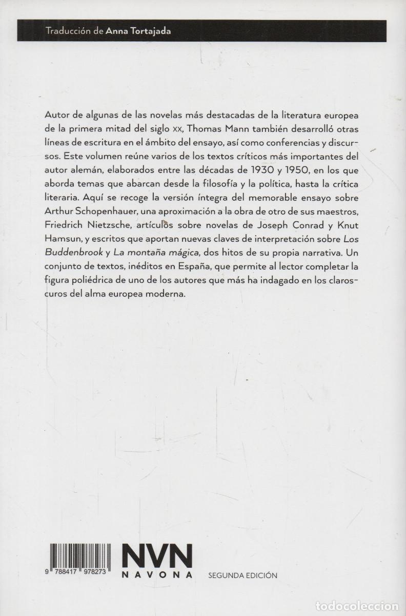 Libros: Textos cr&iacute;ticos. Thomas Mann. Navona. 2019. - Foto 2