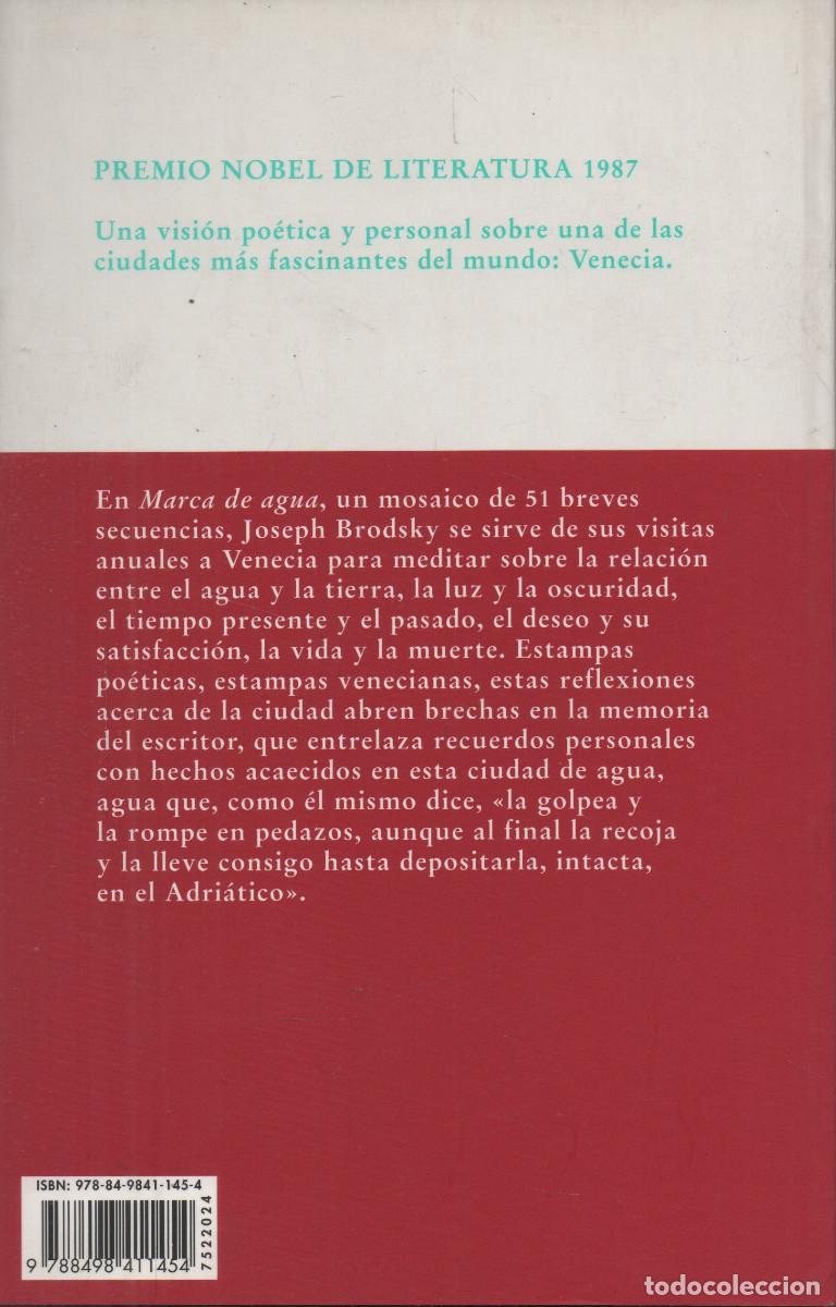 Libros: Marca de agua. Joseph Brodsky. Siurela. 2007. - Foto 2