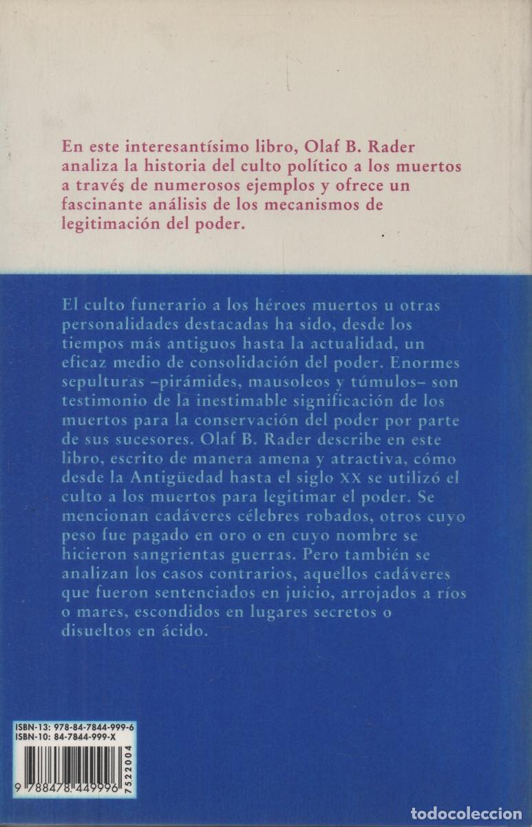 Libros: Tumba y poder. Olaf. B.Rader. Siruela. 2006. - Foto 2