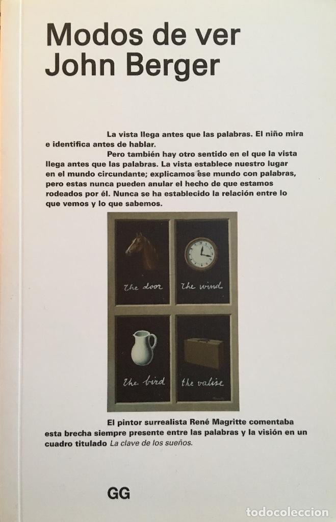 Libros: MODOS DE VER, JOHN BERGER - Foto 1