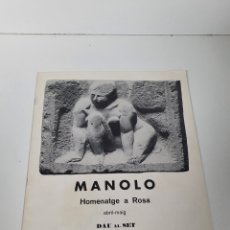 Libros: MANOLO HOMENATGE A ROSA DAU AL SET