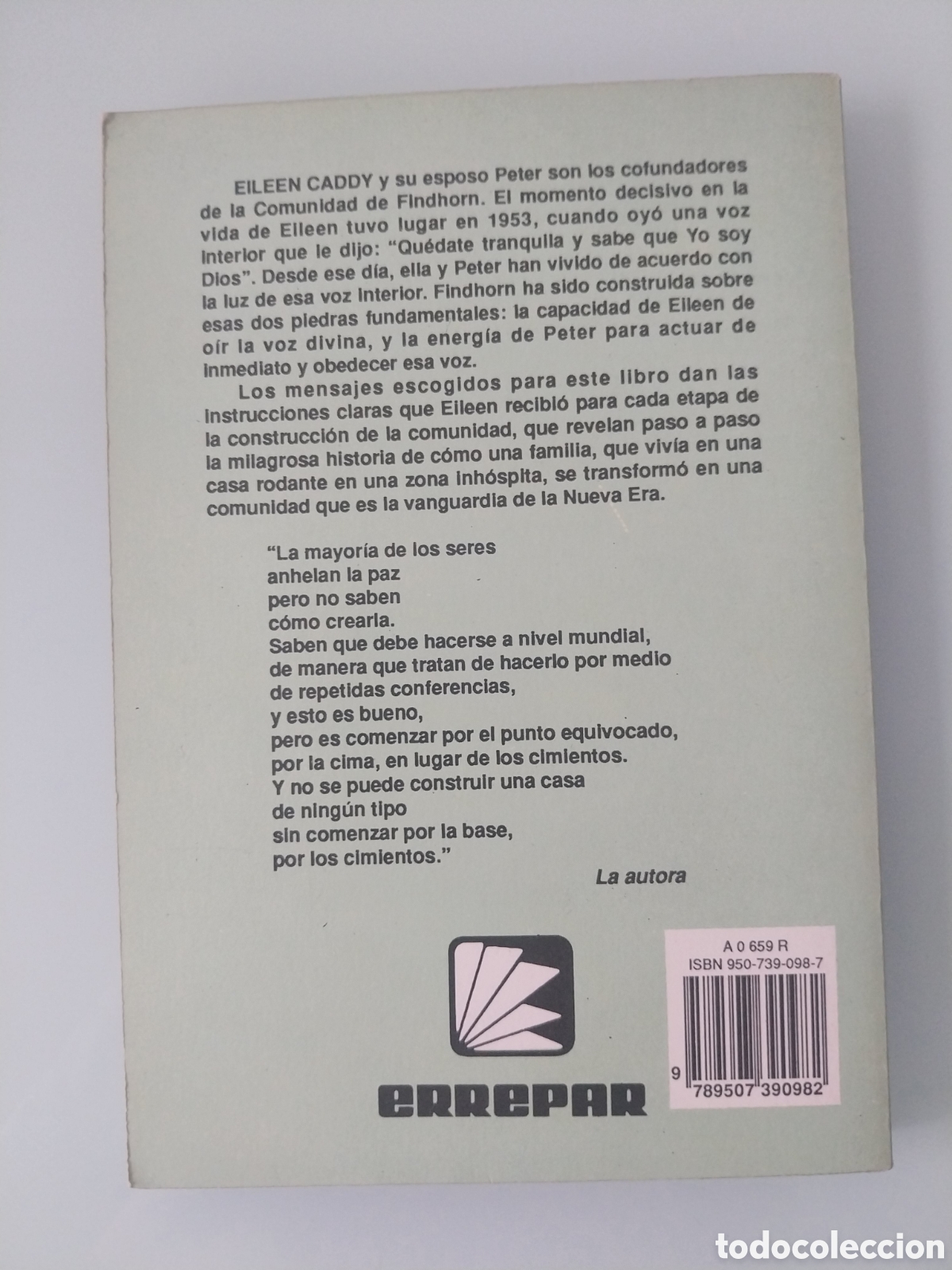 Libros: CIMIENTOS DE FINDHORN DE EILEEN CADDY, EDITORIAL ERREPAR - Foto 2