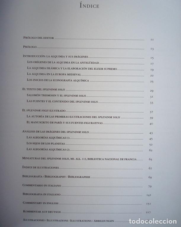 Libros: Libro estudio del facs&iacute;mil Splendor Solis, en 4 idiomas. Patrimonio Ediciones - Foto 3