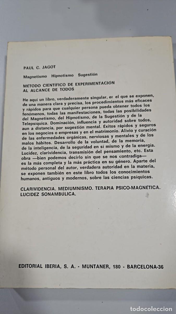 Libros: MAGNETISMO HIPNOTISMO SUGESTION - Foto 2