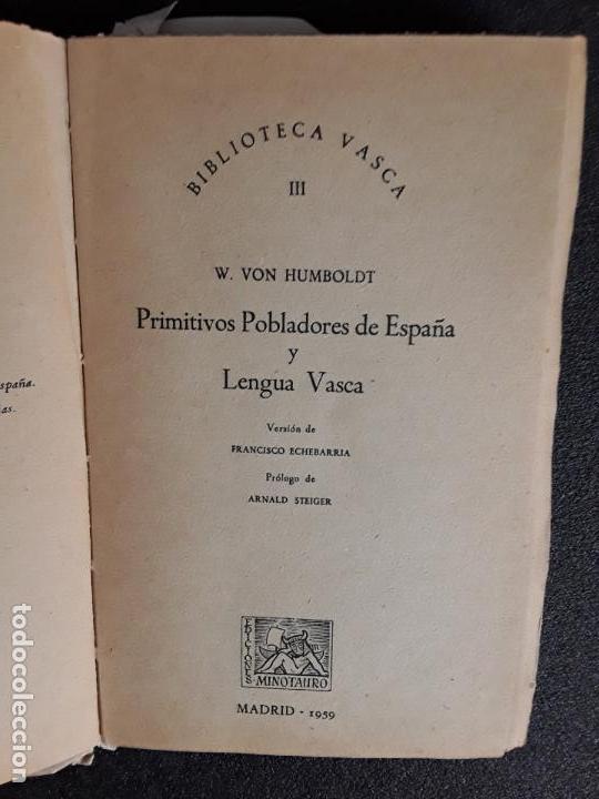 Libros: Humboldt. Antiguas Lenguas de la Pen&iacute;nsula y el Euskara. - Foto 3