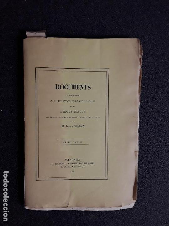 Libros: Vinson. Documentos para la historia del euskera. Lengua Vasca. - Foto 1