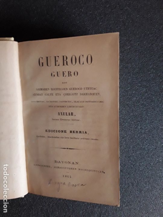 Libros: Axular. Gueroco guero. El mejor escritor vasco. - Foto 1