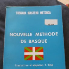Libros: NOUVELLE METHODE DE BASQUE. FRANCES- EUSKERA
