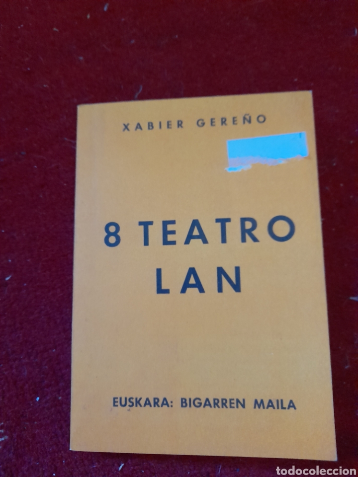 Libros: 8 teatro lan. Xabier Gere&ntilde;o - Foto 1