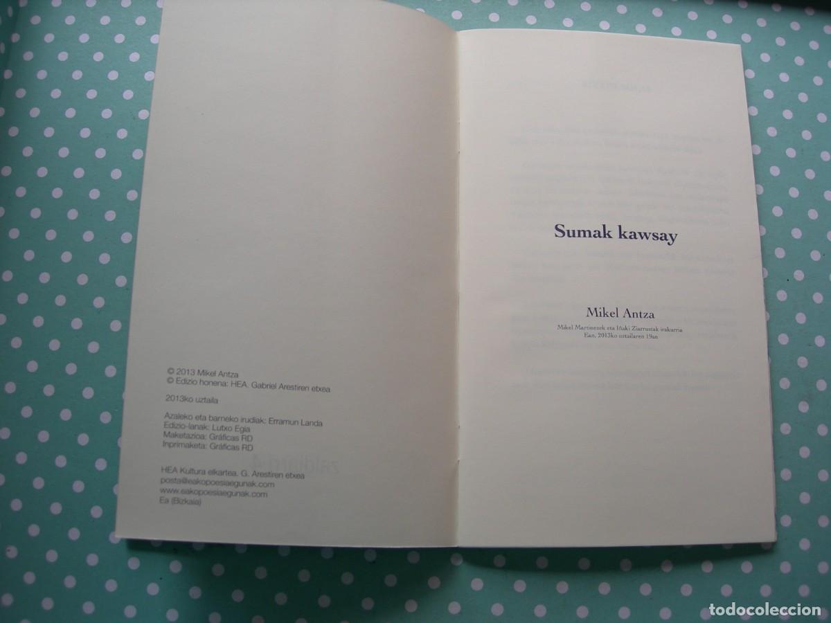 Libros: SUMAK KAWSAY / MIKEL ANTZA / EUSKERA - Foto 2