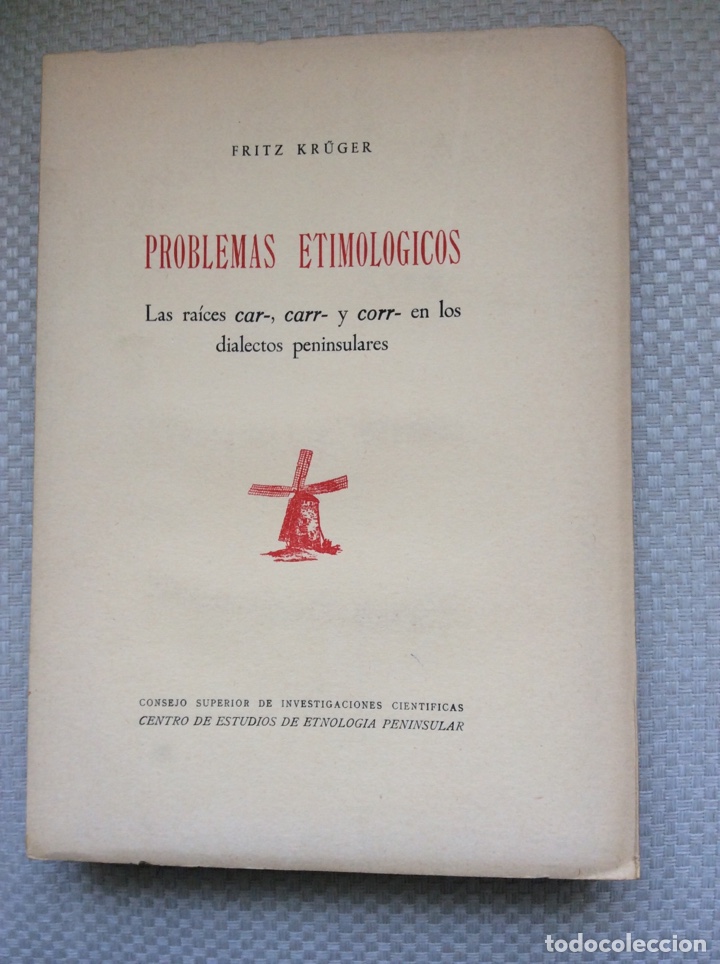 Libros: FRITZ KRUGER. PROBLEMAS ETIMOLOGICOS. - Foto 1