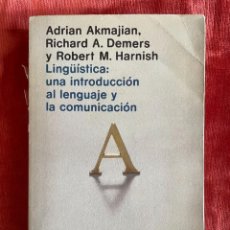 Libros: LINGÜÍSTICA: UNA INTRODUCCIÓN AL LENGUAJE Y A LA COMUNICACIÓN, ALIANZA, 1987