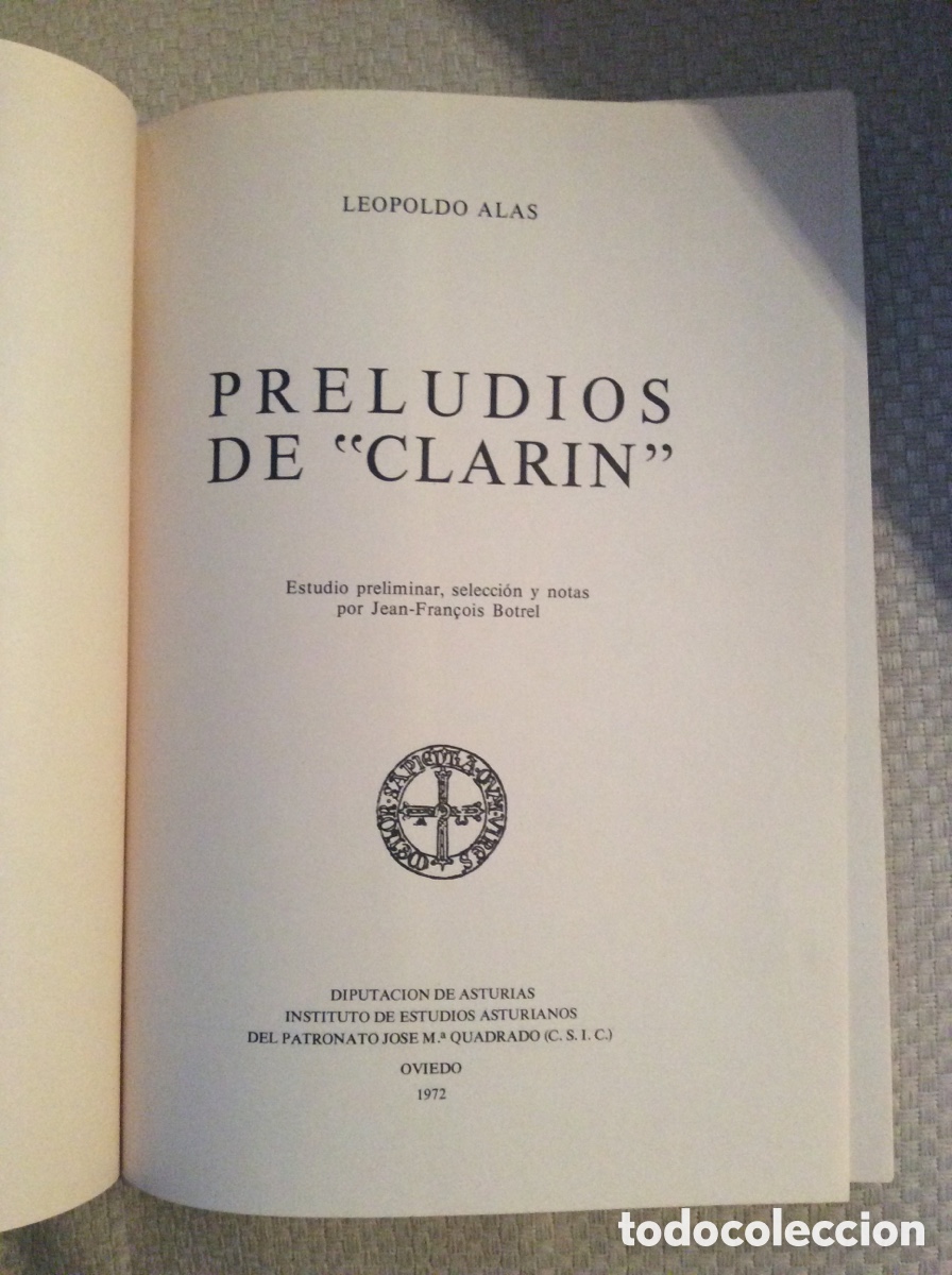 Libros: PRELIDIOS DE &rdquo;CLARIN&rdquo;. LEOPOLDO ALAS. - Foto 2