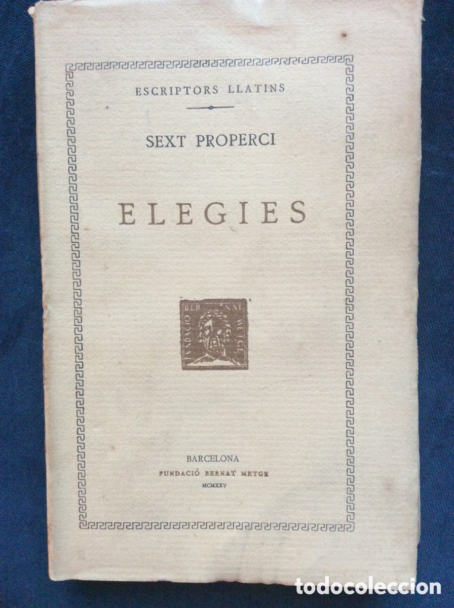 Libros: ELEGIES. SEXT PROPERCI. - Foto 1