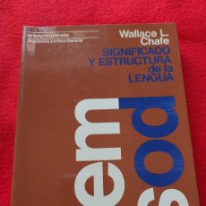 Libros: SIGNIFICADO Y ESTRUCTURA DE LA LENGUA. WALLACE L. CHAFE