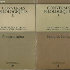 Libros: CONVERSES FILOLÒGIQUES, I,II - POMPEU FABRA