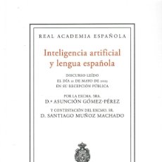 Libros: INTELIGENCIA ARTIFICIAL Y LENGUA ESPAÑOLA / ASUNCIÓN GÓMEZ-PÉREZ
