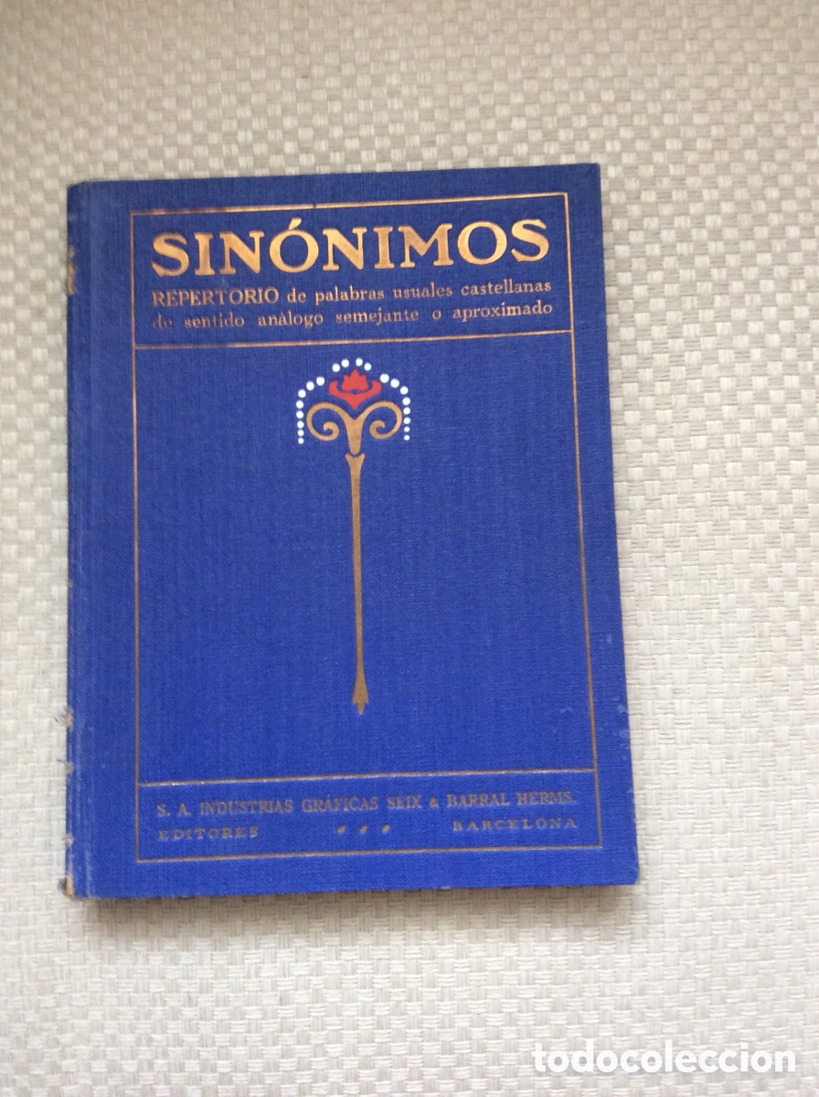 Libros: SINONIMOS. SEIX BARRAL.HERMS. - Foto 1
