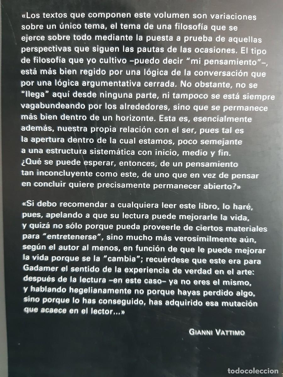 Libros: Alrededores del ser Gianni Vattimo - Foto 2