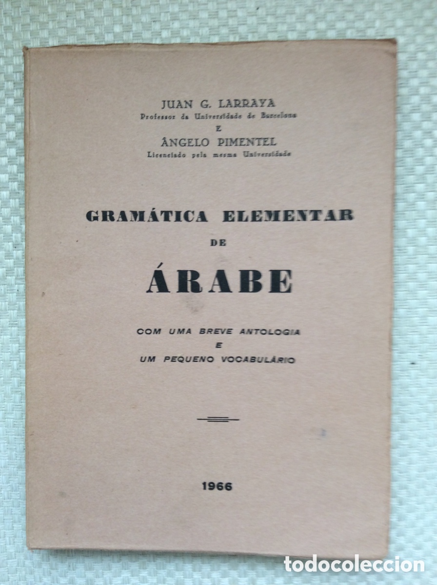 Libros: GRAMATICA ELEMANTAR DE ARABE. JUAN G. LARRAYA E ANGELO PIMENTEL. - Foto 1