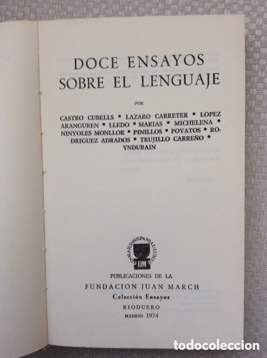 Libros: DOCE ENSAYOS SOBRE EL LENGUAJE. VV.AA. - Foto 2