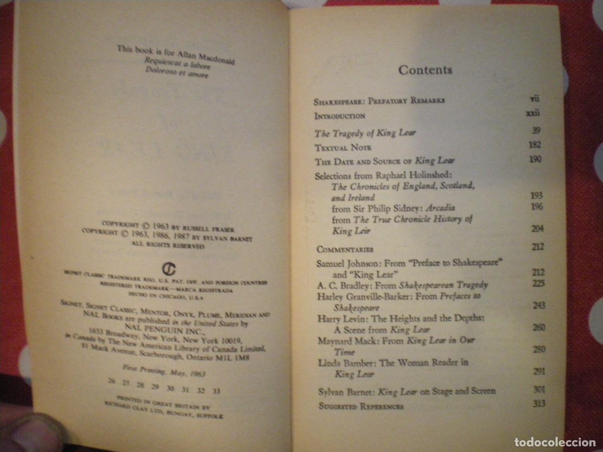 Libros: KING LEAR, SHAKESPEARE - Foto 3