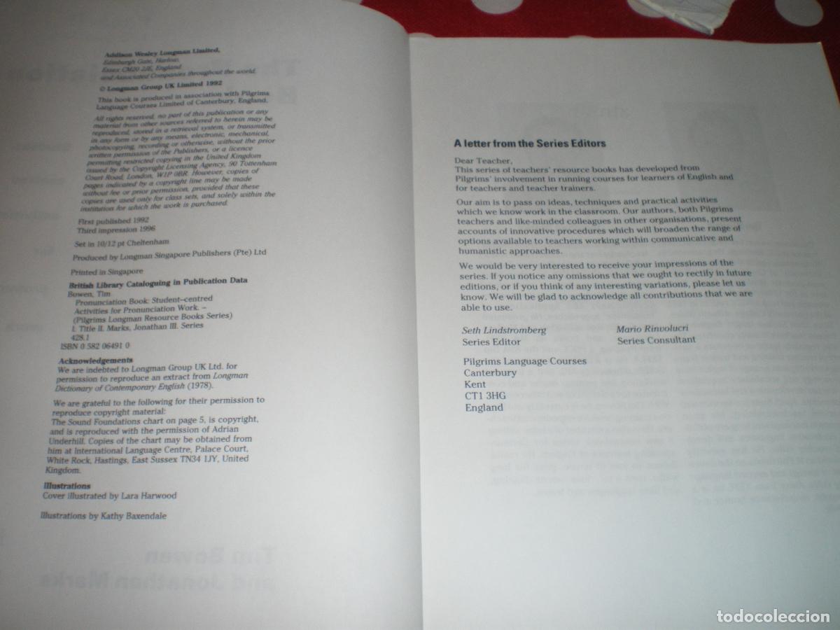 Libros: THE PRONUNCIATION BOOK, TIM BOWEN, JONATHAN MARKS - Foto 2