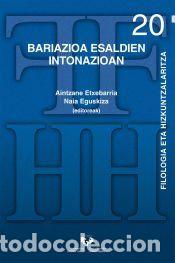 Libros: Bariazioa esaldien intonazioan - Eguskiza S&aacute;nchez, Naia (ed.); Etxebarria Lejarreta, Aintzane