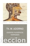 books: Adorno. Escritos Filos&oacute;ficos Tempranos