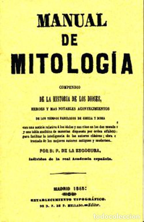 Libros: Manual de Mitolog&iacute;a. Edici&oacute;n Facs&iacute;mil - Foto 1