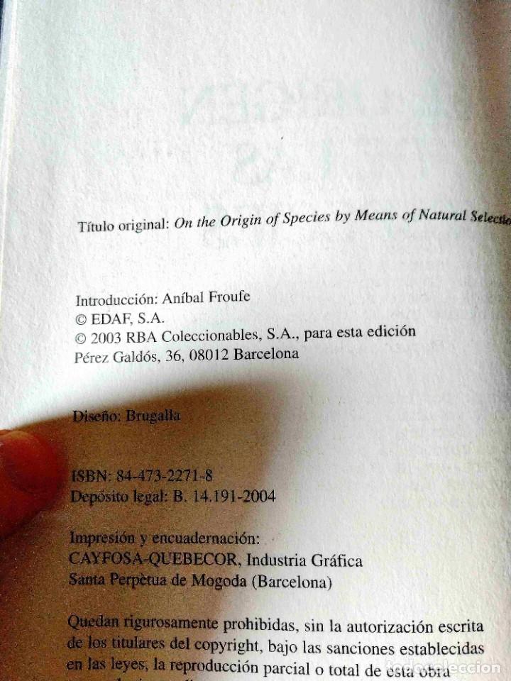 Libros: CHARLES DARWIN: EL ORIGEN DE LAS ESPECIES - NUEVO - Foto 2