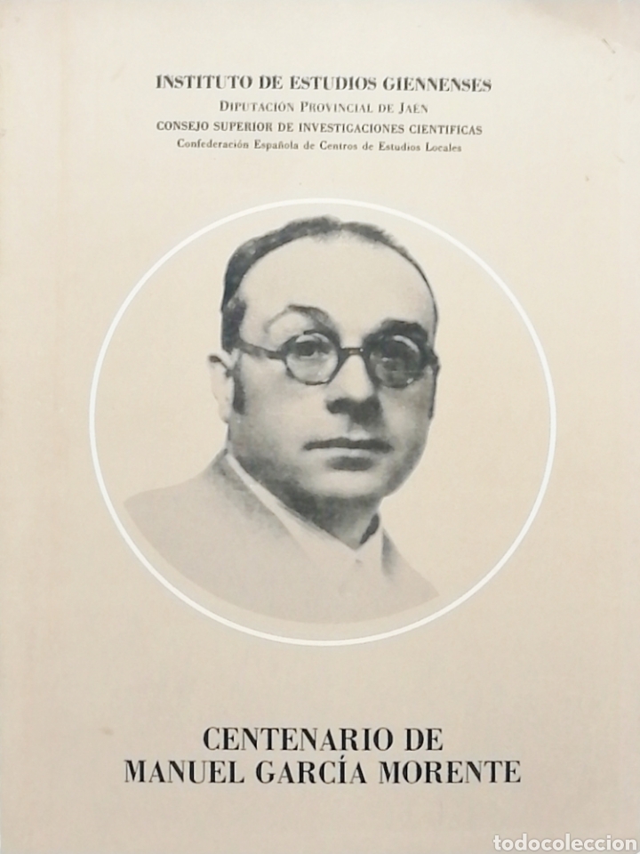 Libros: CENTENARIO DE MANUEL GARC&Iacute;A MORENTE. - Foto 1