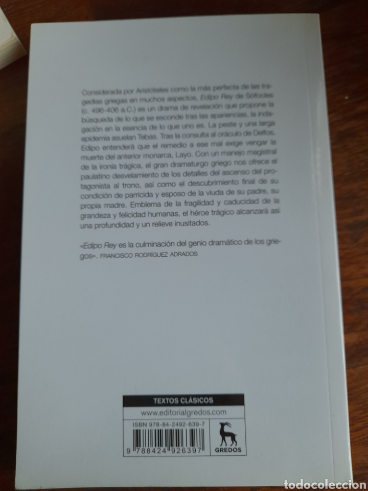 Libros: Edipo Rey. SOFOCLES. Editorial Gredos - Foto 2
