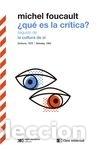 Livros: ?Qu? es la cr?tica? seguido de La cultura de s? - Foucault, Michel
