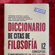 Libros: DICCIONARIO DE CITAS DE FILOSOFÍA. MARTINEZ LLORCA. MAIA. Lote 322842628
