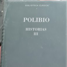 Livros: LIBRO - BIBLIOTECA CLASICA - POLIBIO - HISTORIAS III - GREDOS PRECINTADO. Lote 352837429