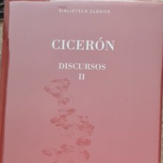 Libri: LIBRO - BIBLIOTECA CLASICA - CICERON - DISCURSOS II - GREDOS PRECINTADO. Lote 352847584