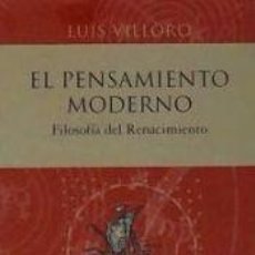Libri: PENSAMIENTO MODERNO - VILLORO,LUIS. Lote 359630000