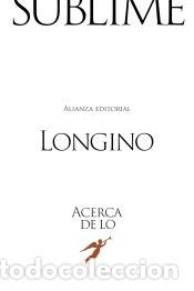 Libros: Acerca de lo sublime - Longino - Foto 1