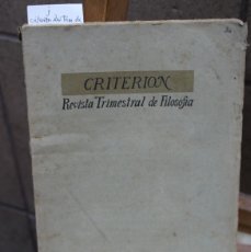 Libros: CRITERION,REVISTA TRIMESTRAL DE FILOSOFIA,ANY I,Nº2. JULIOL-SETEMBRE 1925. Lote 366687316