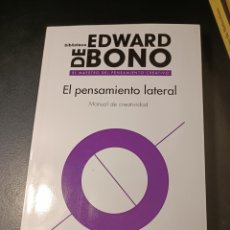 Libros: EL PENSAMIENTO LATERAL MANUAL DE CREATIVIDAD EDWARD DE BONO. 2020. PAIDOS