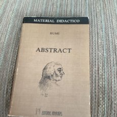 Libros: HUME.ABSTRACT. Lote 400761144