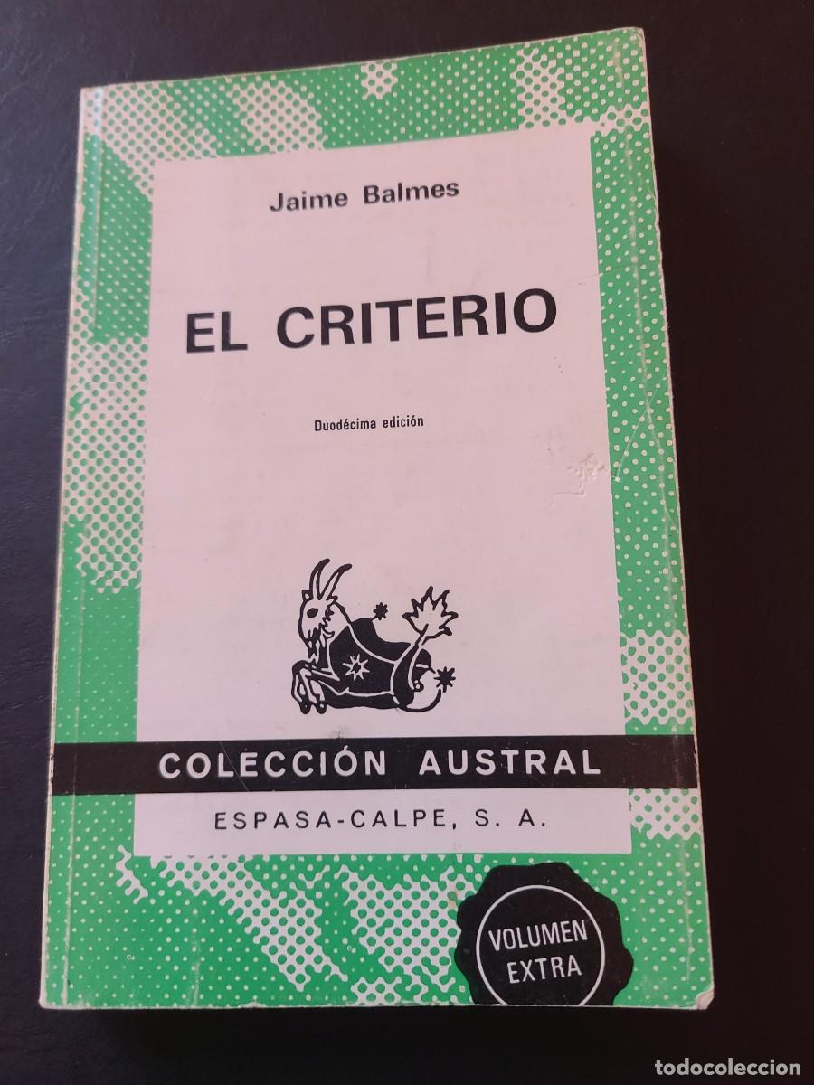 Libros: El criterio. Jaime Balmes - Foto 1