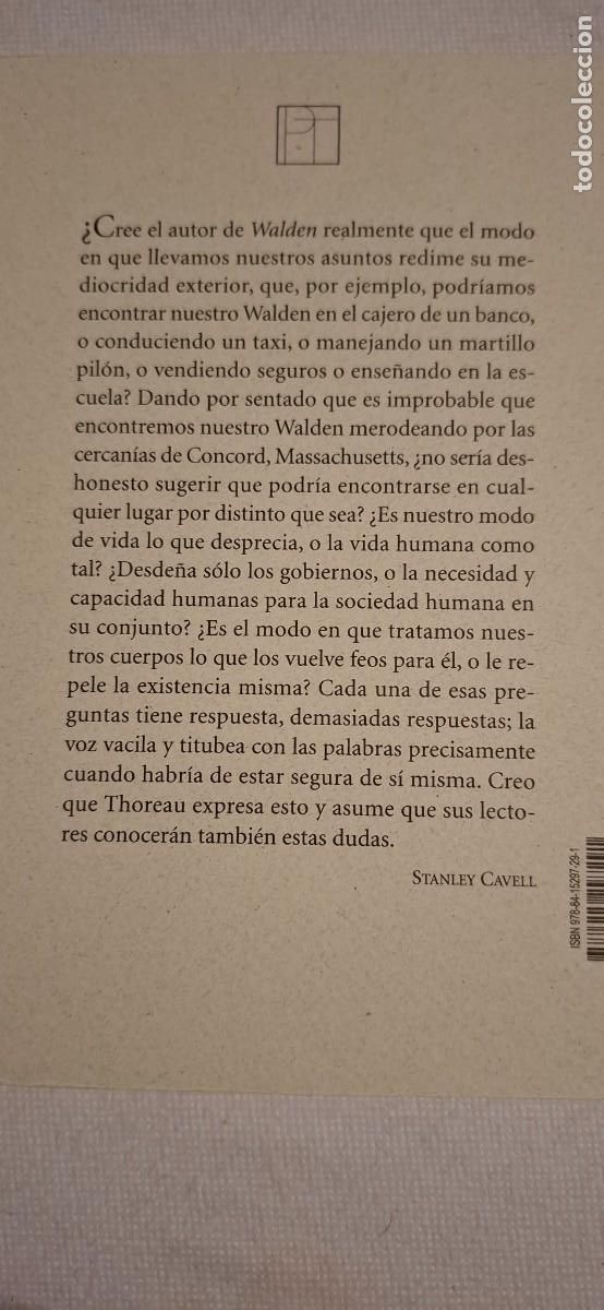 Libros: STANLEY CAVELL: LOS SENTIDOS DE WALDEN - Foto 3